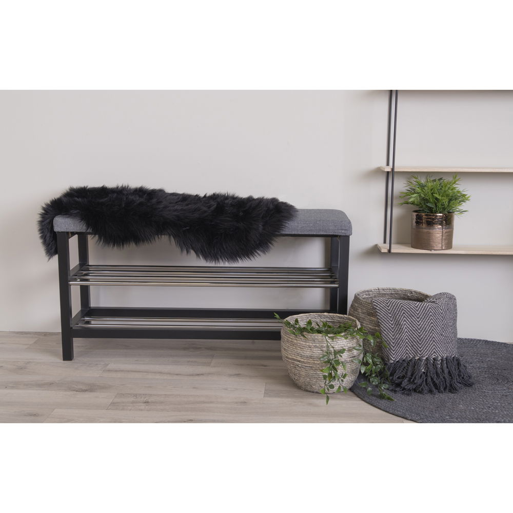 House Nordic Lammeskind Imiteret, sort, 50x85 cm - Image 2